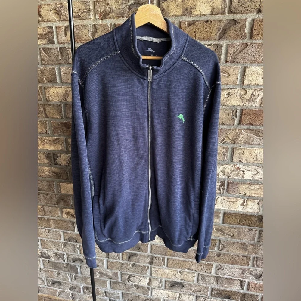 Tommy Bahama Tobago Bay Knit Cotton & Lyocell Jacket Size XL T